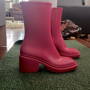 Hot Pink platform boots